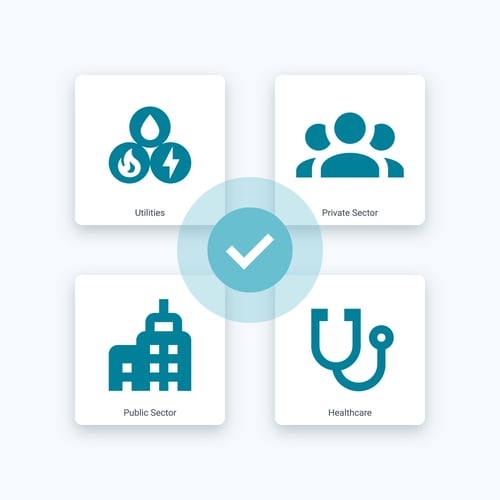 Harris International vertical market software icons.